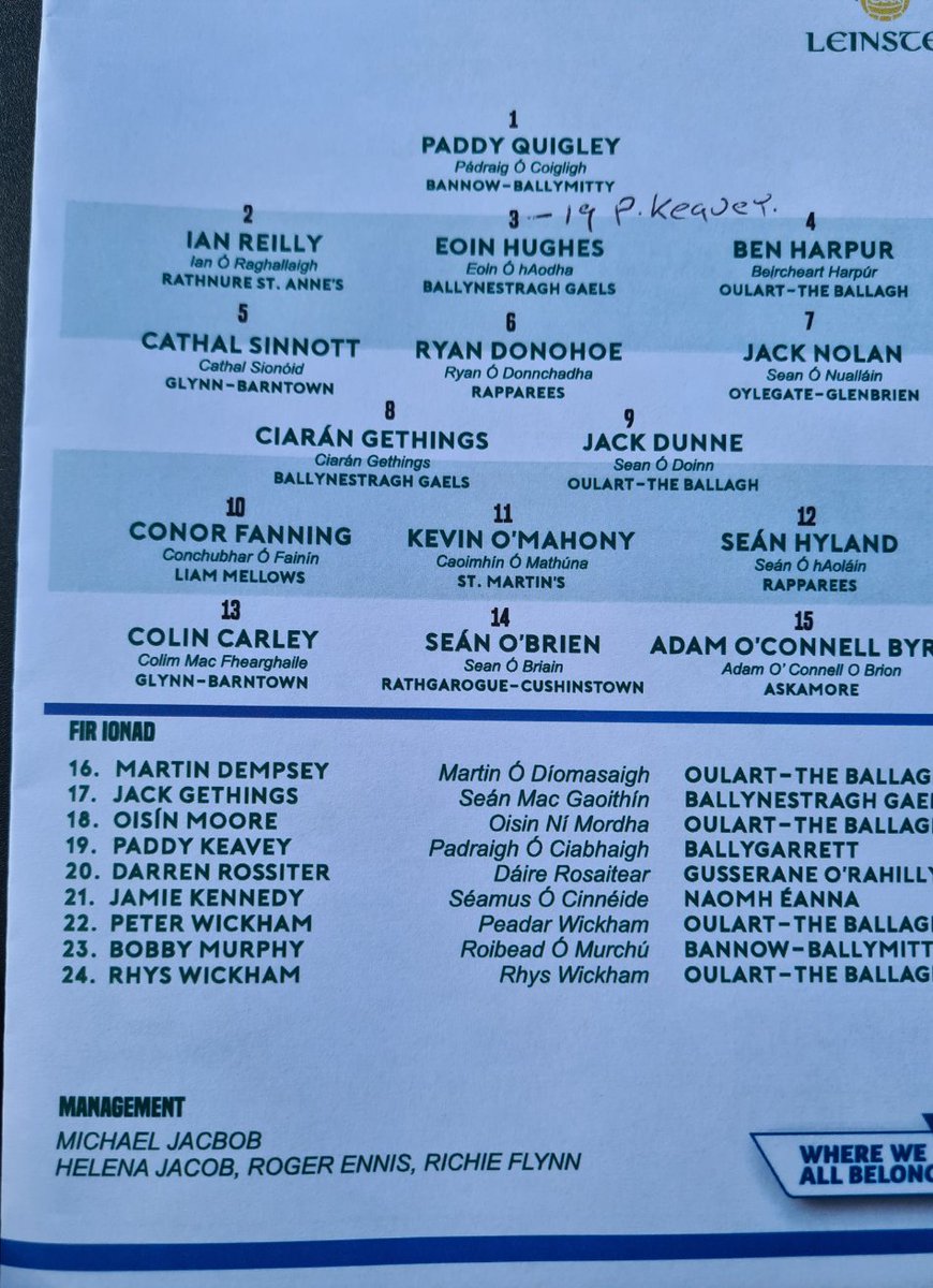 Ready for throw in here in the #FaithfullFields @ElectricIreland @gaaleinster MHC Q/F v @Offaly_GAA in association with @eset_ireland not one change to starting lineup
