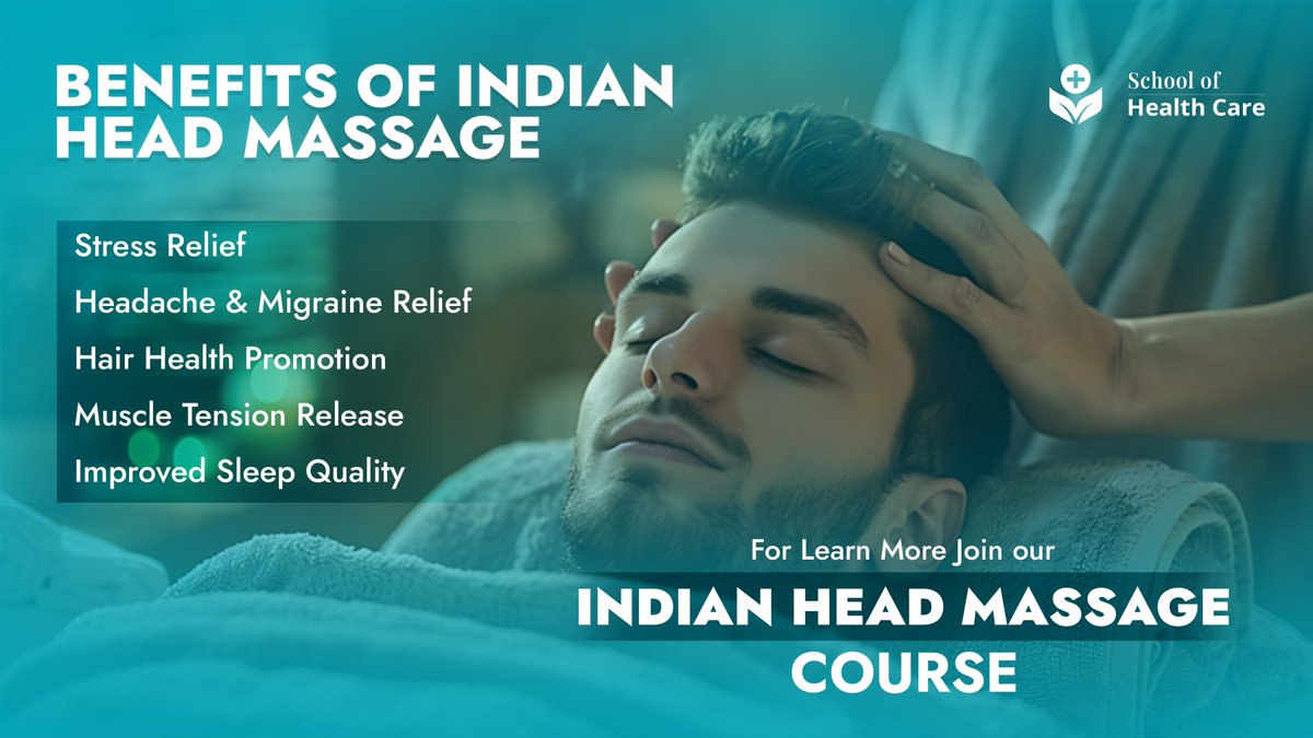 Learn the unbelievable benefits awaiting you with our Indian Head Massage Course! 

✨ Say goodbye to stress and tension
💆‍♀️ Reduce headaches & migraines
💇‍♂️ Promote healthier hair
💪 Release muscle stress
😴 Enjoy better sleep quality

#SchoolofHealthcare #stressrelief #stressfree