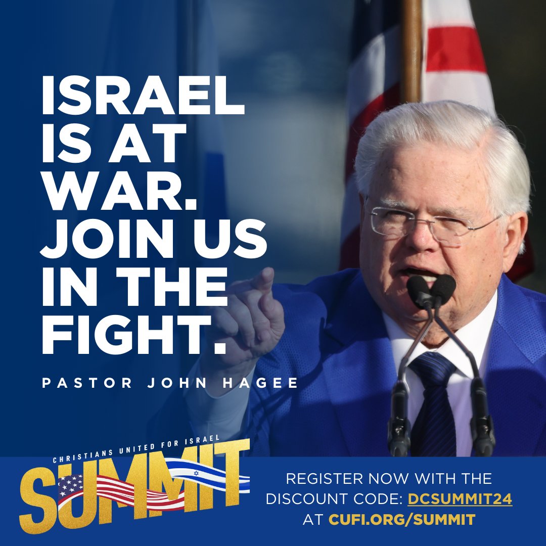 Now more than ever, we need to show the Jewish people they are not alone. Register today to join us at our annual Summit on July 28-30th as Christians from across the country stand up and speak out on Capitol Hill in support of Israel. cufi.org/summit/ #Israel