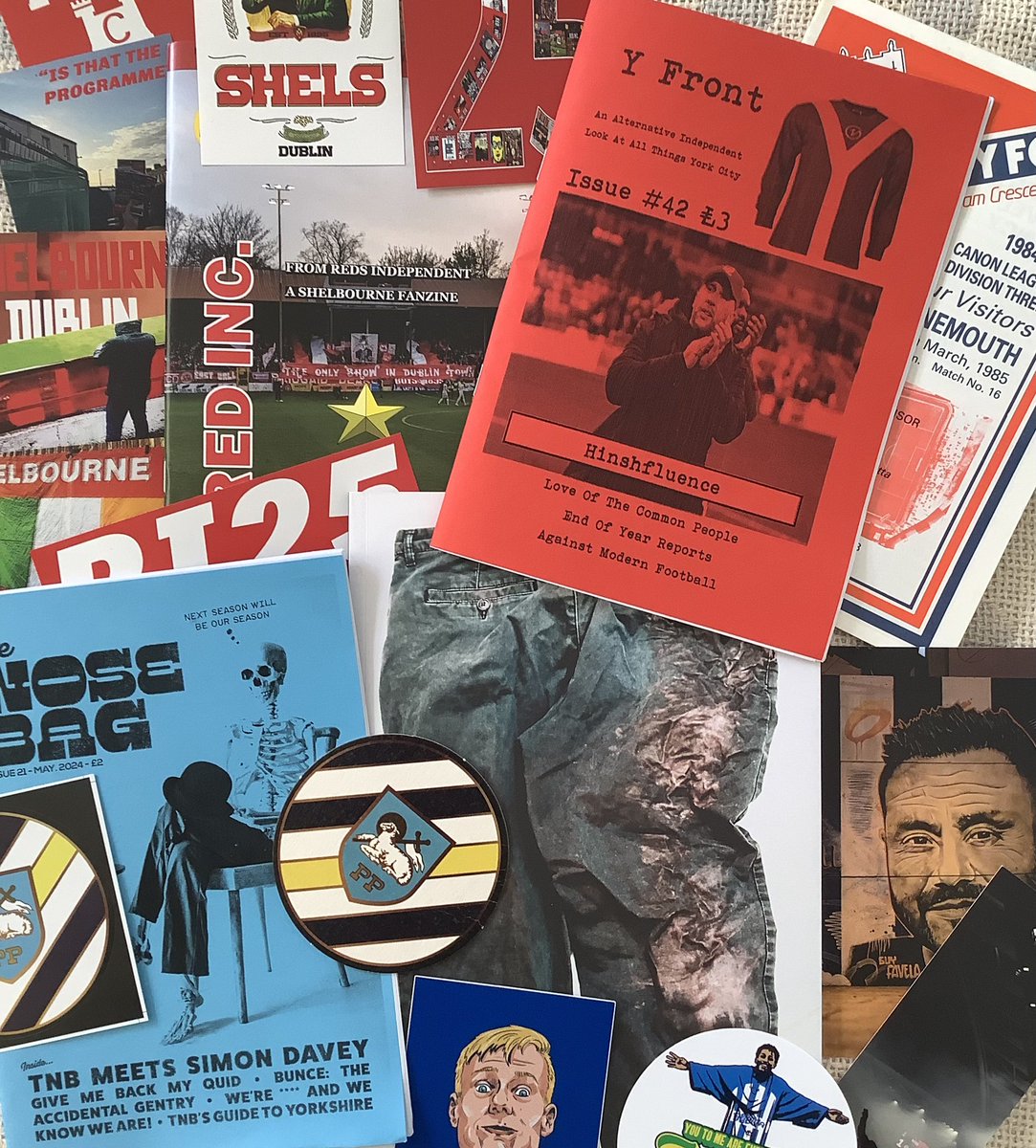 A great week for fanzines - I’m always amazed at the time and effort put in by those who put these together. Not just the zines themselves, just look at the extras here. Outstanding stuff from @tnbfanzine @DogmaBrighton @RedsIndependent @YfrontFanzine