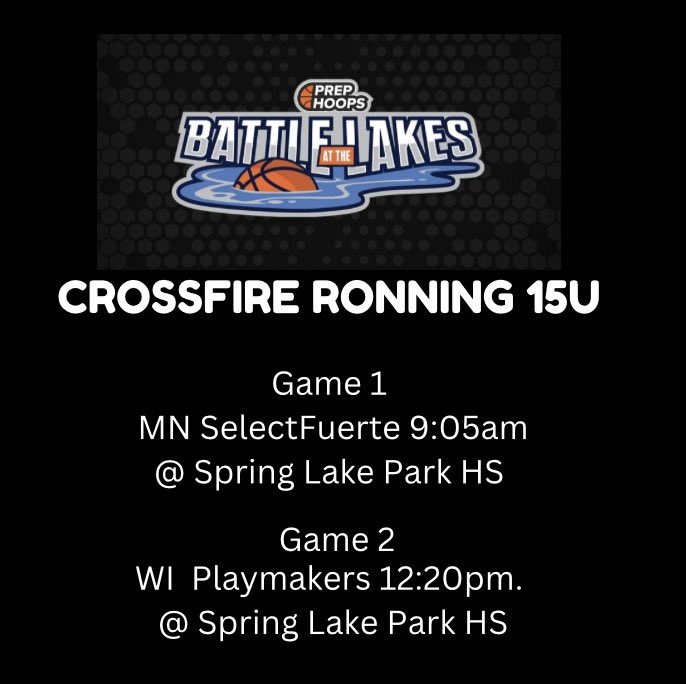 Back at it this weekend at Battle of Lakes Tourney. <a href="/mncrossfirebb/">MN Crossfire Basketball</a>