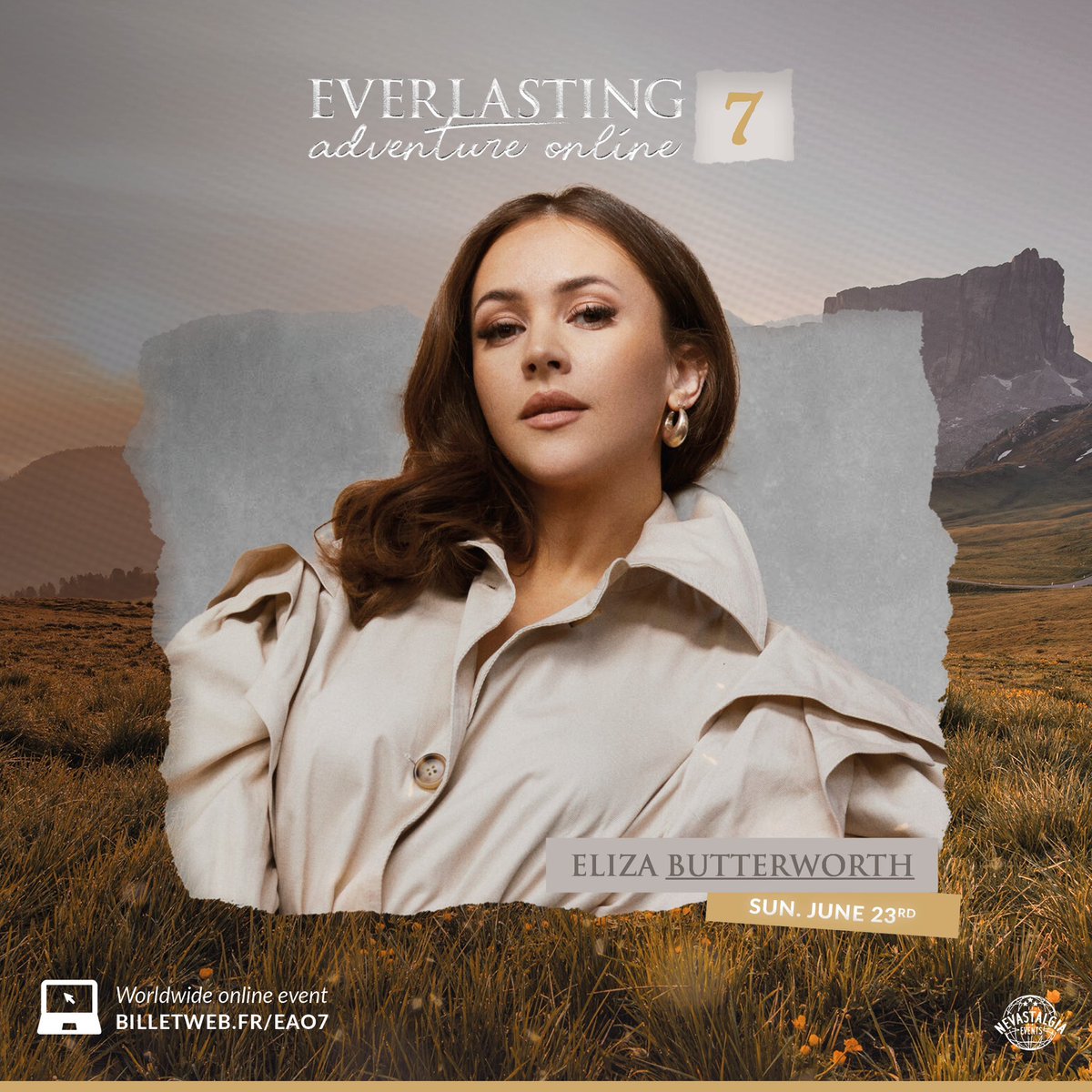 #EAO7 🌼💻 — Please welcome back the radiant Eliza Butterworth, who would never miss a chance to see all your precious smiles, even virtually. She’ll be with us on Sunday, June 23. #TheLastKingdom 

nevastalgia.com/event/eao7/