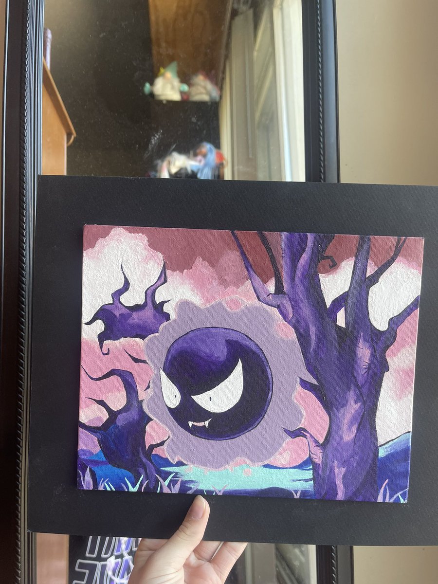 i reallyy love this ghastly painting that im still trying to sell :] 

#pokemon #pokemonart #painting #smallbusiness #art #artist #painter #artsale #smallbiz #ghastly #artcommunity