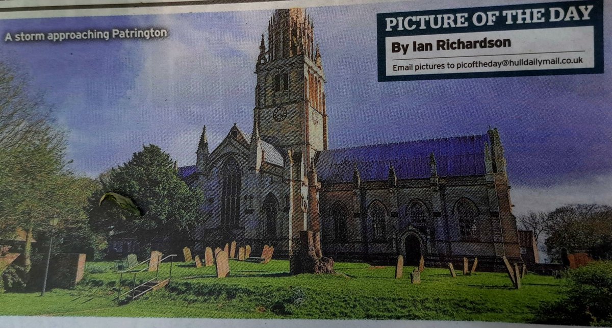 My photo in our regional paper tonight would have been great....had the silly sausages not cropped off the glorious spire!