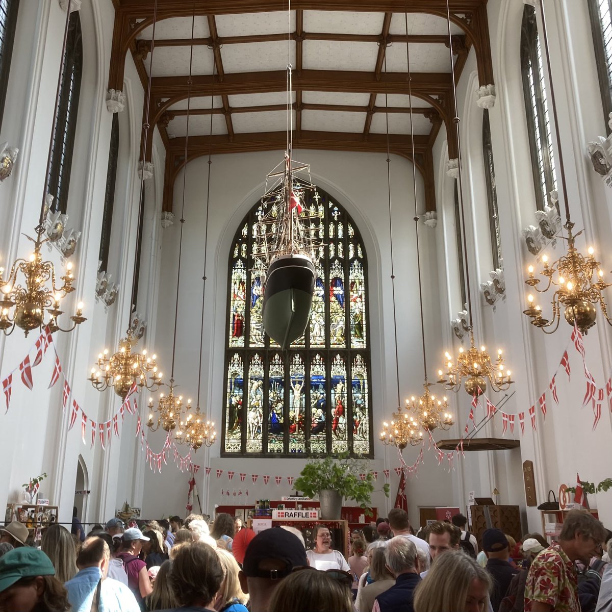 Celebrating all things #Danish at the 70th Danish Fair taking place today in the Danish Church, #London. With speeches from Rector Karsten Hansen and the #DuchessOfGloucester about the importance of remembering culture, home and abroad, native or newcomer, and drinking beer obvs.
