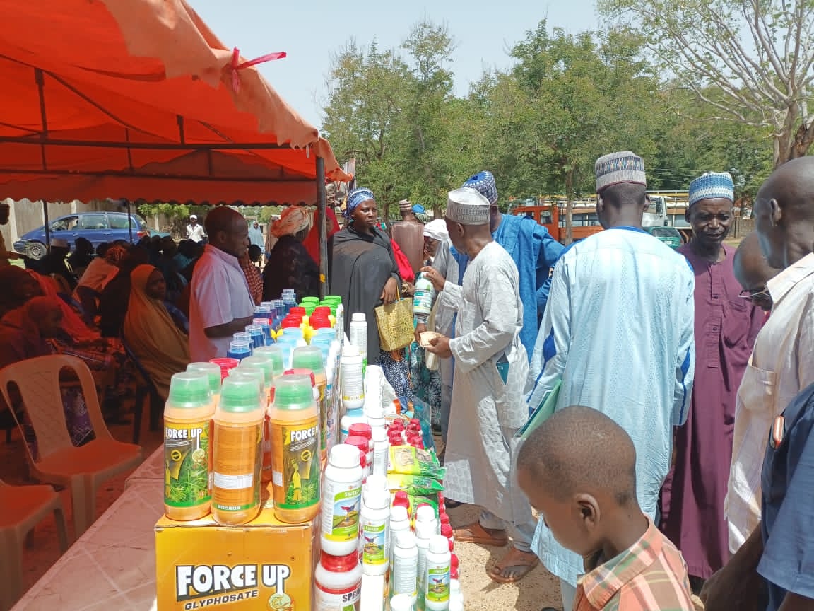 Happening now! The Activity opens the Wet Season Agric-Inputs Fair in Guyuk, Adamawa and Kwaya Kusar, Borno thus enhancing access to climate smart, high yielding seeds and other inputs for farmers. <a href="/IITA_CGIAR/">IITA</a> <a href="/USAIDNigeria/">USAID/Nigeria</a> <a href="/ICRISAT/">ICRISAT</a>
