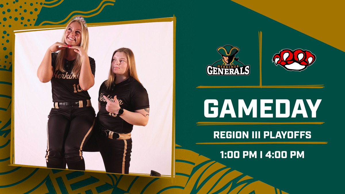 SOFTBALL GAMEDAY ‼️

🆚 Erie CC
📍 Proctor High School
⏰ 1:00 & 4:00 PM

#HerkNation I #DefendTheHill 💚💛⚔️