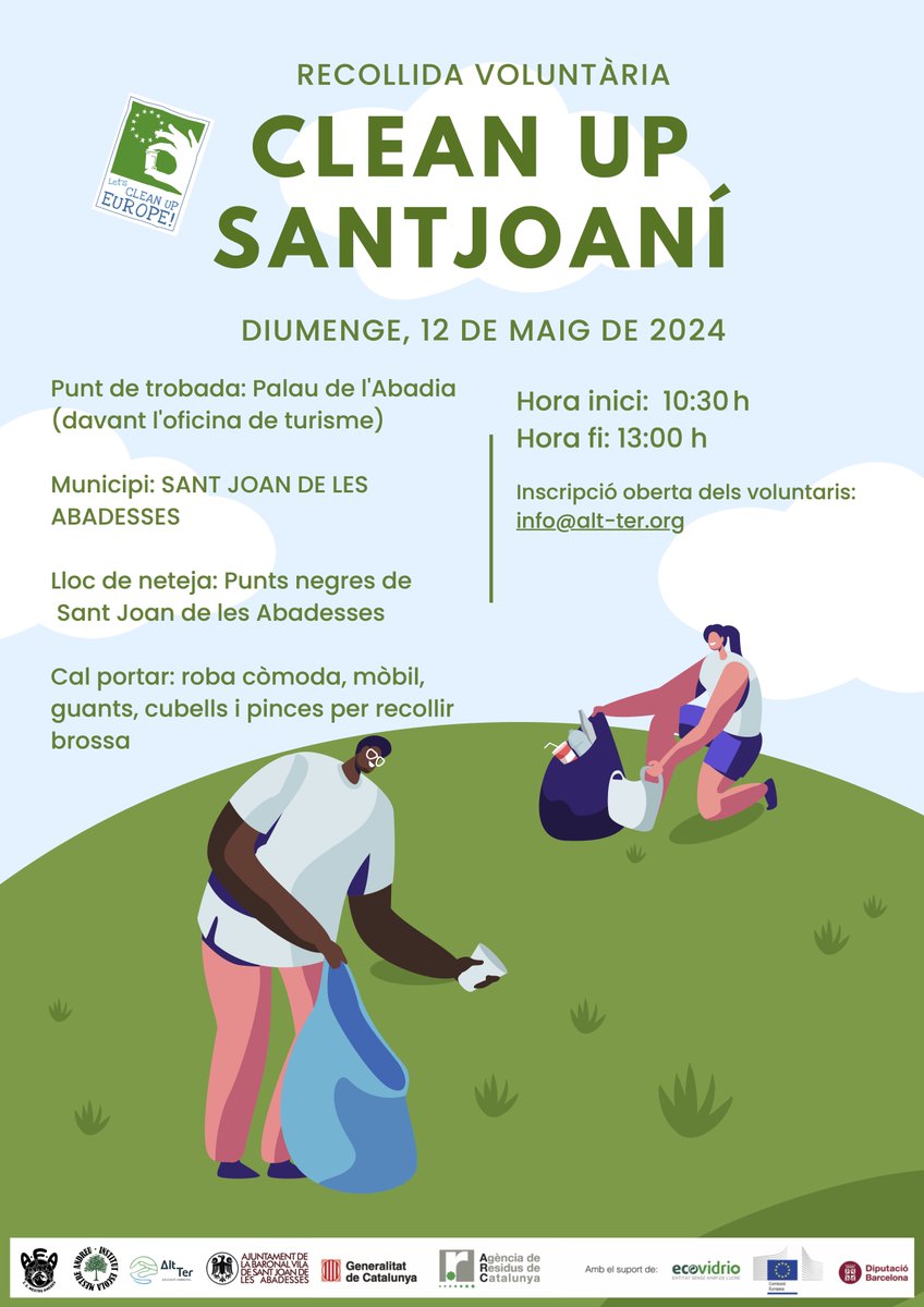 StJoanAbadesses's tweet photo. 🚯 Aquest diumenge, ajuda'ns a netejar els punts negres de la nostra vila, amb l'@iesantjoan, l'AFA, el @CEAAltTer #StJoanAb #letscleaneurope https://t.co/2fOcwb1fvs