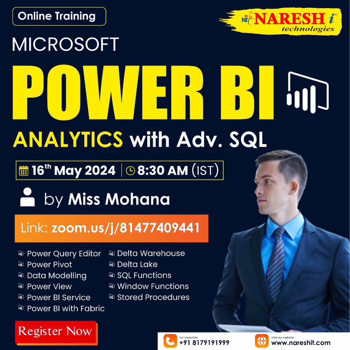 🛑 Free Demo 🛑
✍️Enroll Now: bit.ly/3WxNr2Z
👉Attend Free Demo On Power BI by Miss.Mohana.
📅Demo On: 16th may @ 8:30 AM (IST)

#Powerbi #sqlserver #cloud #learning #onlinetraining #education #software #learnfromhome #nareshit