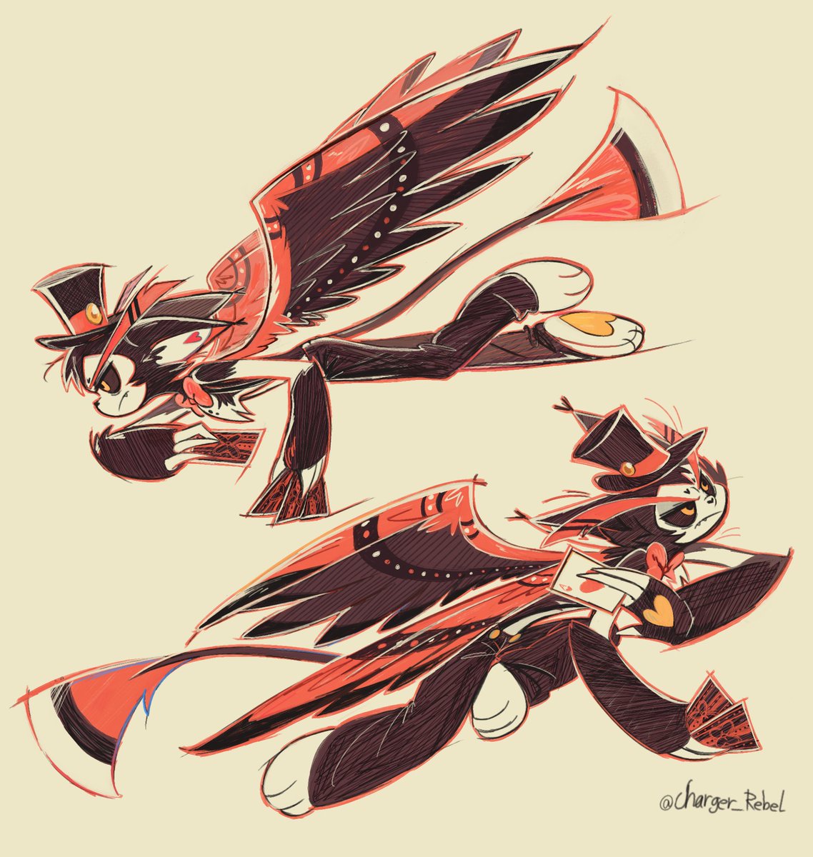 #HazbinHotel 
#HazbinHotelHusk #Husk
Flying husk..🫠