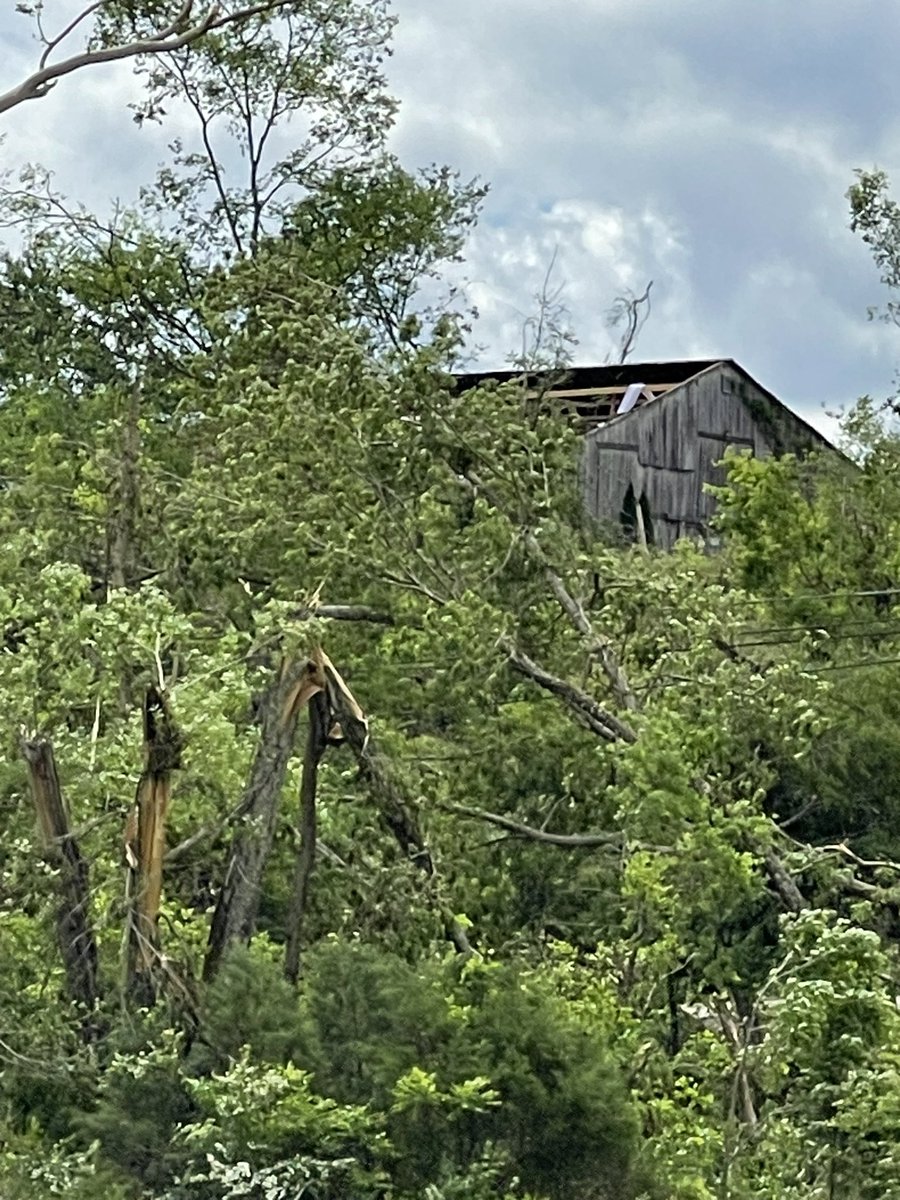 @TroubleNTheGang The creek from the bridge. Bridge from ft porch  across the street you can see the path   The barn was a wedding venue destroyed. Just thank that Richard built home into the hill.