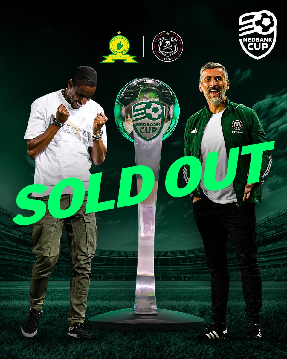 Tickets for the 2024 #NedbankCup final are sold out. 🤩 We can't wait for this one. 👏