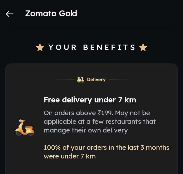 #ZomatoGold drops value once again 📉
First the on-time guarantee and now free delivery under 7.
Team 🟠provides a better value even with the higher cost
