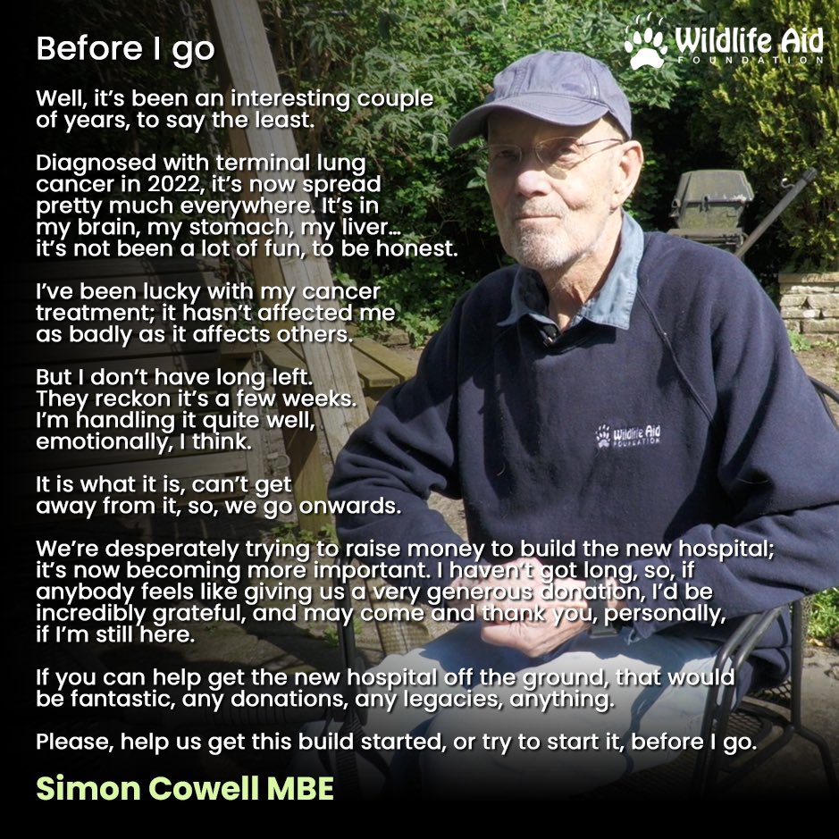 An update from Simon.

Please, if you can, donate today, and let’s get this build started, for Simon 💚

#Simonslastwish 

justgiving.com/campaign/Simon…