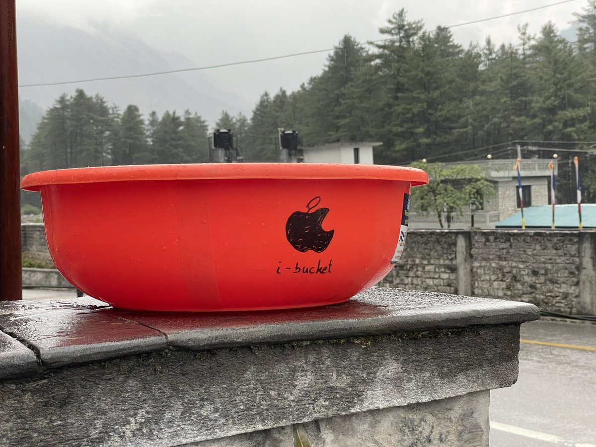 Mission completed, stations are ready for monsoon, we even had Apple‘s latest innovation with us in the Field 😂@basanta58_raj @MerchelSilke @OSURennes @GeosciencesR