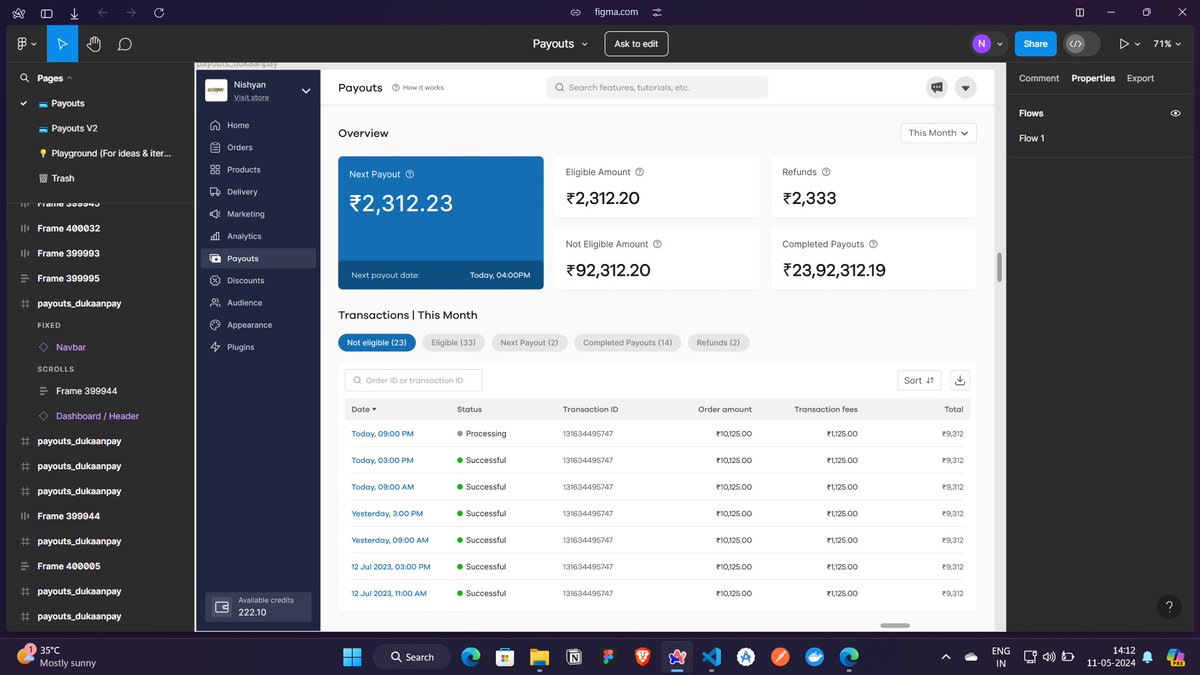 Nilavarasu2681's tweet image. Felt bored, I thought trying out to build something with #FlutterWeb and build @mydukaanapp 's payouts dashboard using @FlutterDev.
I've bookmarked this file few months ago from the
co-founder of dukann @subhashchy.
link: dub.sh/dukaandashboar…
#PixelPerfect 💯