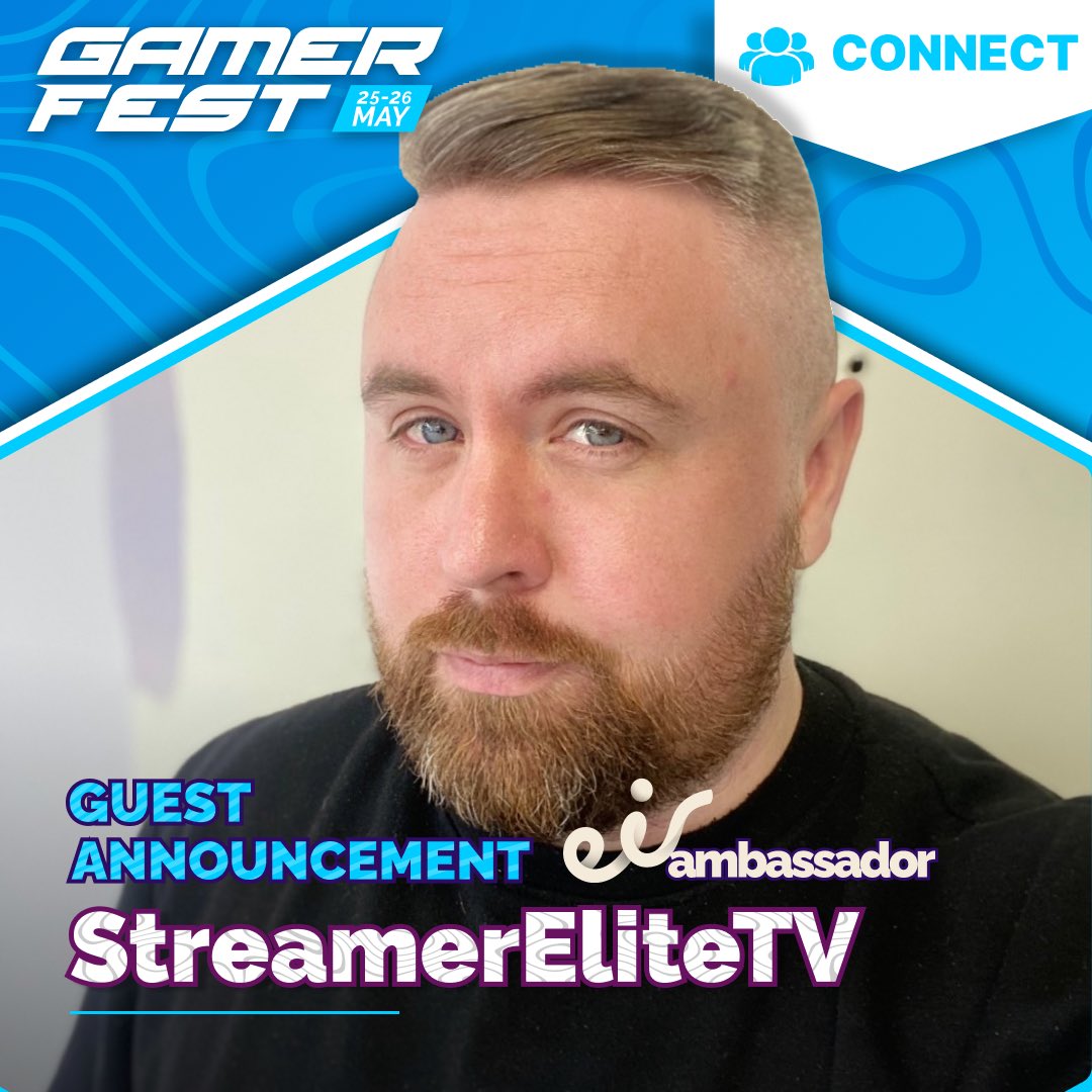🚨ANNOUNCEMENT🚨

I am elated to be invited to @GamerFest_ie on May 25th and 26th as @eir brand ambassador☀️

This will be an action packed weekend and we look to seeing you there 🫵

Get your tickets here : gamerfest.ie

#eirGamerFest #eirforall #Brandambassador