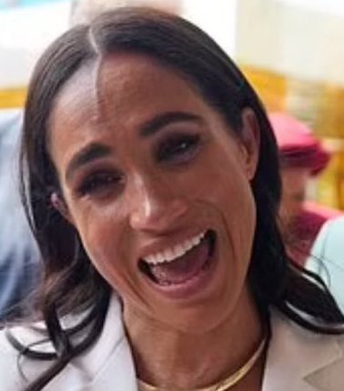 Meghan Markle ozempic face. Love the clown eye brows.