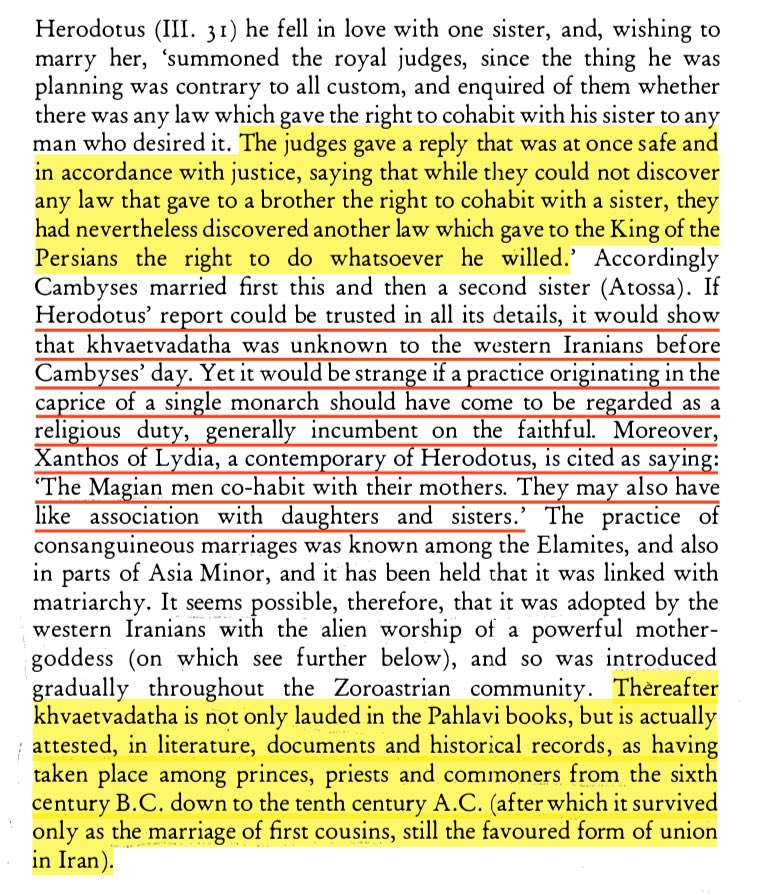 And lastly in regards to Herodotus what this Zoroastrian fail to mention is that his contemporary Xanthos literally affirms Zoroastrian incest and says that Zoroastrians (magi) have sex with their mothers. 

“The Magian men co-habit with their mothers”