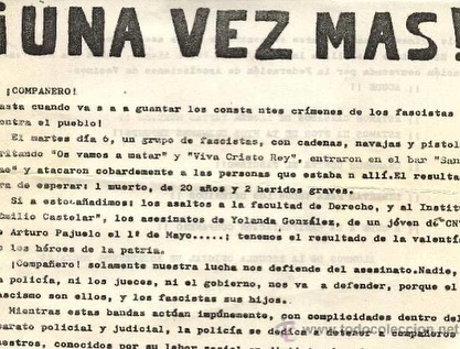 El 6 de mayo de 1980 un grupo de 40 fascistas de Fuerza Nueva asaltaban el bar San Bao, en Madrid. Iban armados con cadenas, palos y pistolas. Querían ‘dar una lección’ a los supuestos autores de unas pintadas antifascistas en el barrio y vengarse por una manifestación en…
