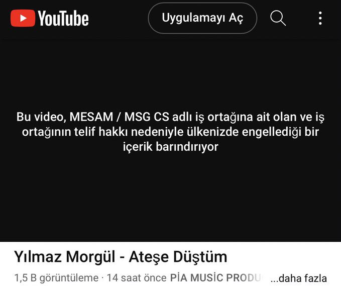 📍Yılmaz Morgül, Mert Demir'e ait olan Ateşe Düştüm adlı şarkıyı seslendirdi ve Youtube kanalına yükledi. Mert Demir de telif hakkı ihlali bildirimi yaptı. Siz bu konu hakkında ne düşünüyorsunuz?