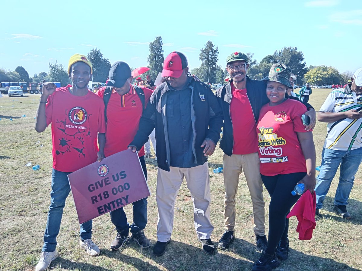[IN PICTURES]: SACP Gauteng Provincial Secretary, Cde Jacob Mamabolo, attending the NUM March, he says there is a need to combat unemployment. Away with unemployment!#SACPGPRedBrigadesOnTheGround #LetsDoMoreTogether #VoteANC #COSATU #SACPatwork #YCLSAatwork