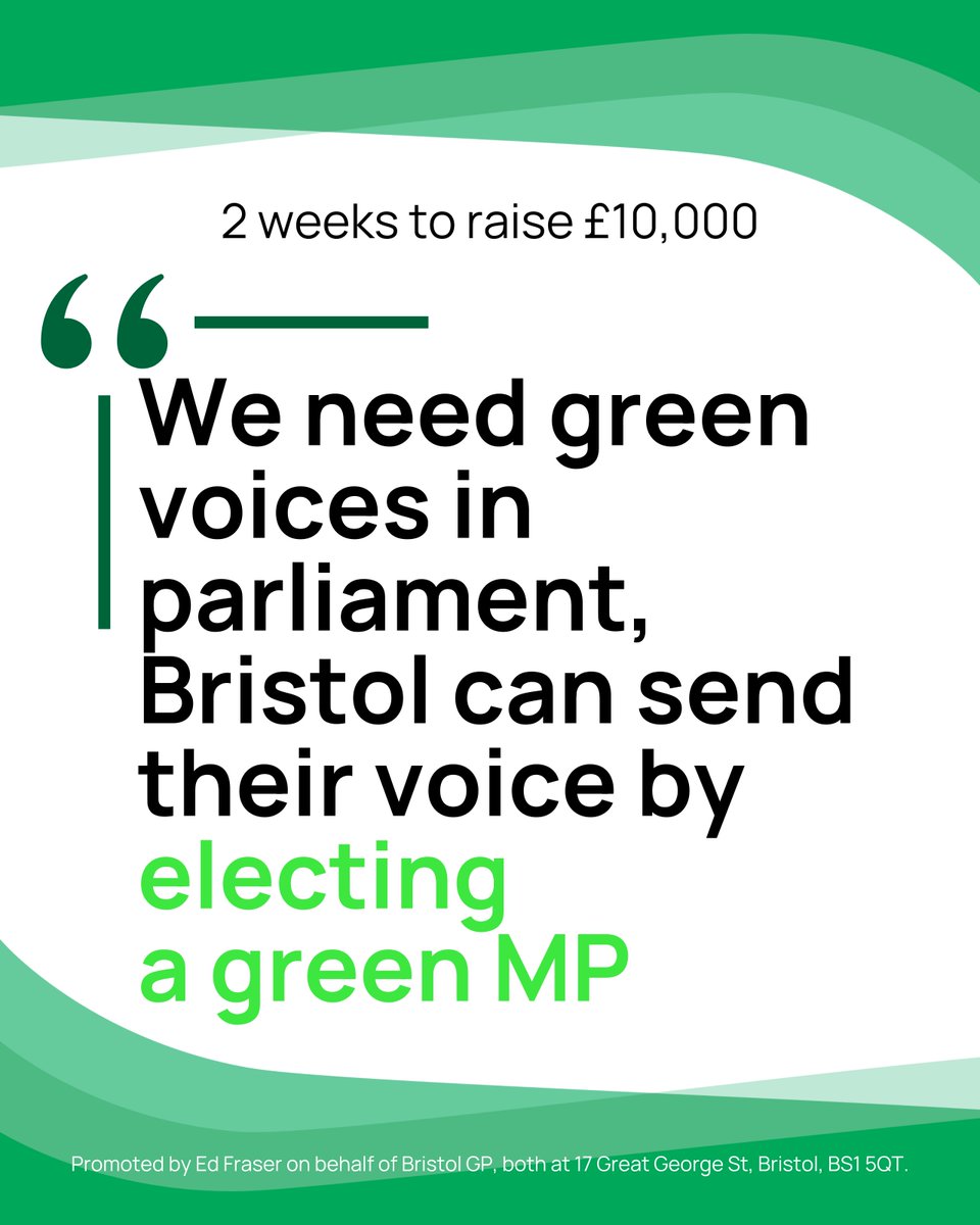 💚 Love this comment left on our crowdfunder! 👇 Help us send Bristol's green voice to Westminster crowdfunder.co.uk/p/turn-bristol…