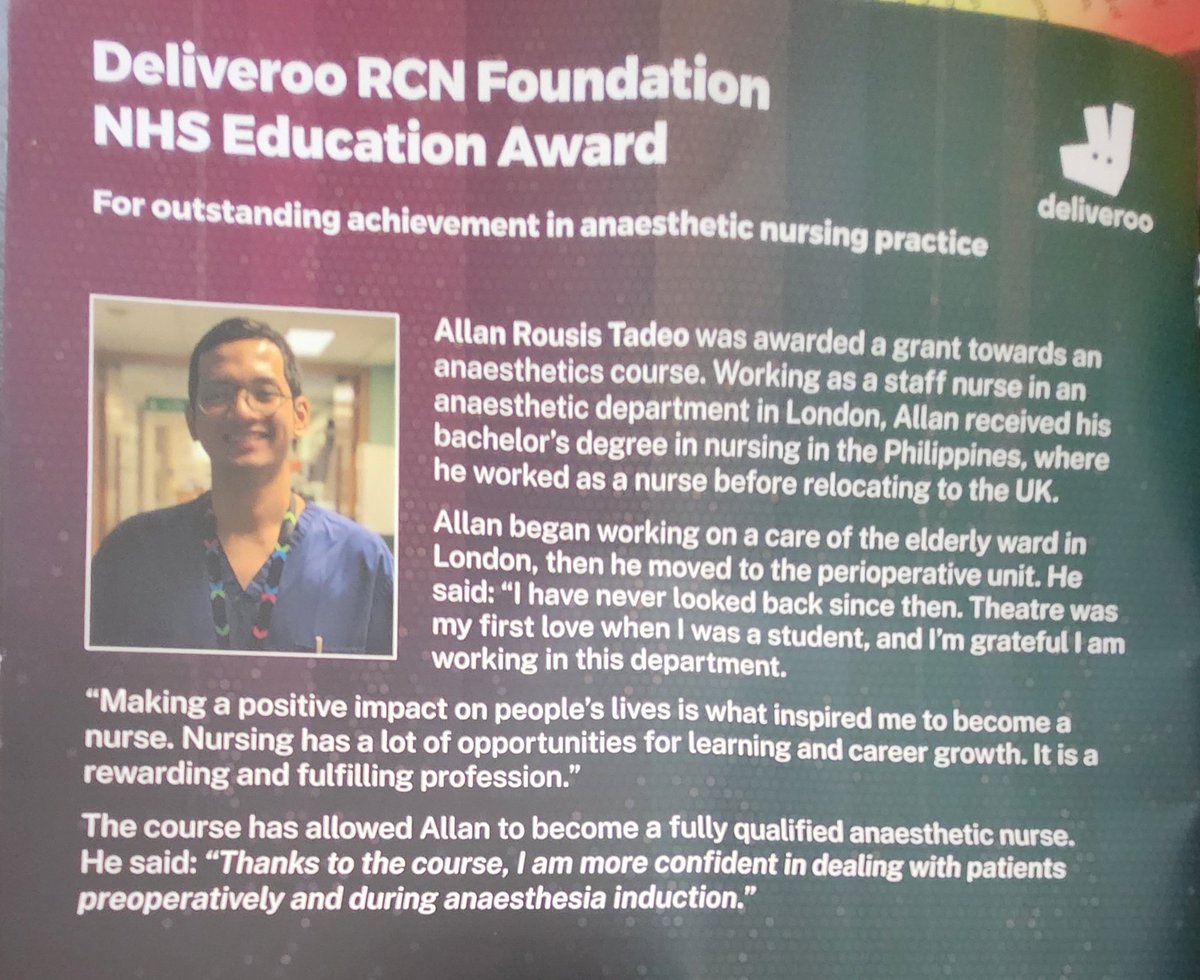 Met these amazing nurses @RCNFoundation Awards congratulations to @allanrousis for outstanding achievement in Anaesthetic Nursing Practice @fernandof1974 @JaneMCummings @deepa_korea