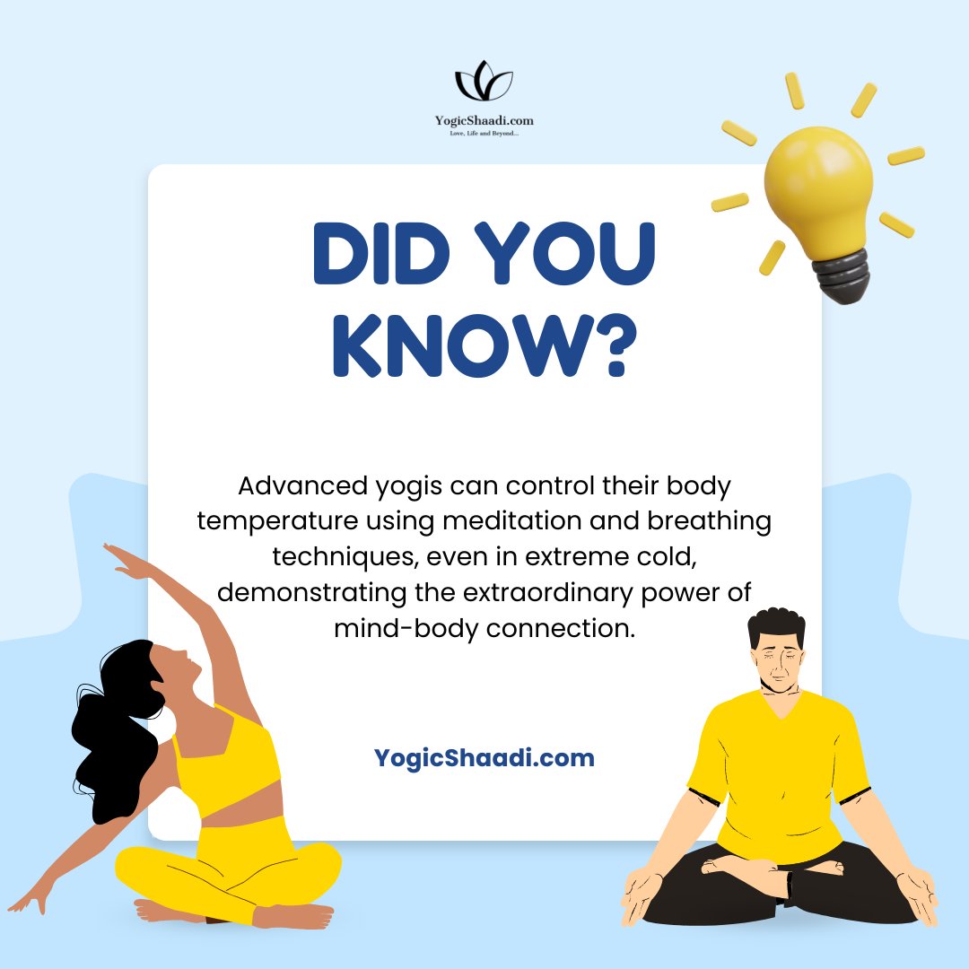 Unlock the Power Within, The Incredible Feat of Yogis Controlling Body Temperature'

#YogicShaadi #LoveLifeAndBeyond #spirituality #marriagegoals #love #mindfulness #happysoul #matrimonialsite #YogaLife #shaadi #gratitudechallenge #YogicPath #yogicpartners