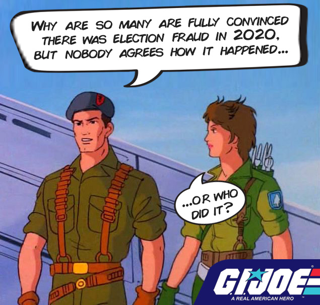 Even GI Joe is confused - this is a tough one. Who is it today - the Serbians, the Chinese, the Globalists, or the Cartels? What about Antifa or the NFL? #election2020 #Election2024