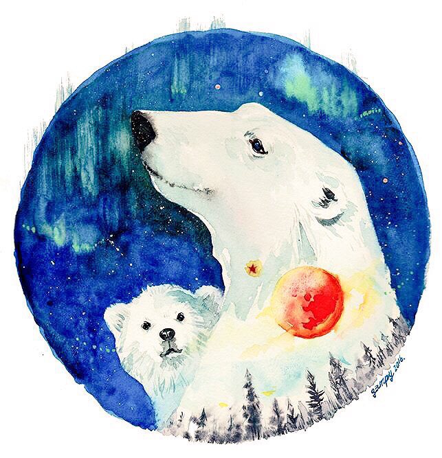 「polar bear traditional media」 illustration images(Latest)