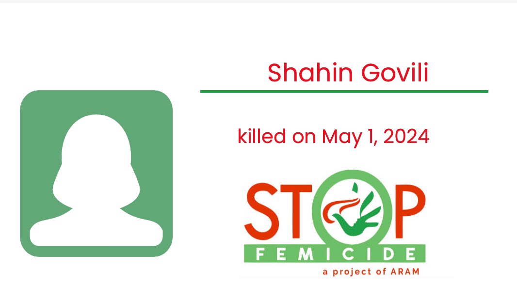 A young woman named Shahin Govili was killed by her husband in Sanandaj. The murderer, while setting his wife on fire, also committed self-immolation and lost his life. On May 1, 2024, a young woman in Sanandaj, identified as Shahin Govili, #StopFemicide #Femicide