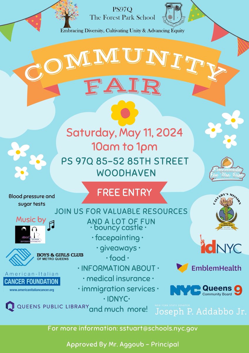 First Community Resource Fair at PS97Q!!! @DOEChancellor @D27NYC @D27PreKCenters @UFT @DC37nyc @QueensCB9 @SenJoeAddabbo @JeniferRajkumar @NYCMayor @CSforAllNYC @QSNYCDOE @27_csa @NYCSchools @NYCMultilingual