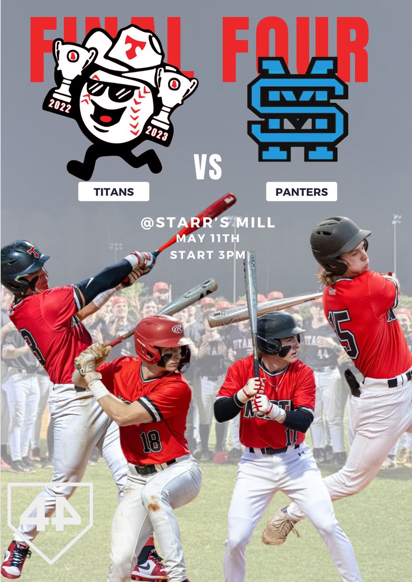 ⚾️🔥 The Titans are gearing up for a Final4 matchup as they face off against Starr’s Mill in the final four showdown! ! 💥 #TitanBaseball #FinalFour #GameTime #LetsGoTitans 🏆🔴 #BuiltDifferent #Team44 #3peat