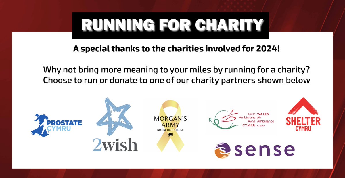 🙌 Introducing the official charities for the @gorseinon10K - remember it's not too late to make your miles go further by raising funds for these amazing causes! EVENT ℹ️ loom.ly/0mh1lHw @prostatecymru @2wish.cymru @morgans_army @air_ambulance @sheltercymru @sensecharity