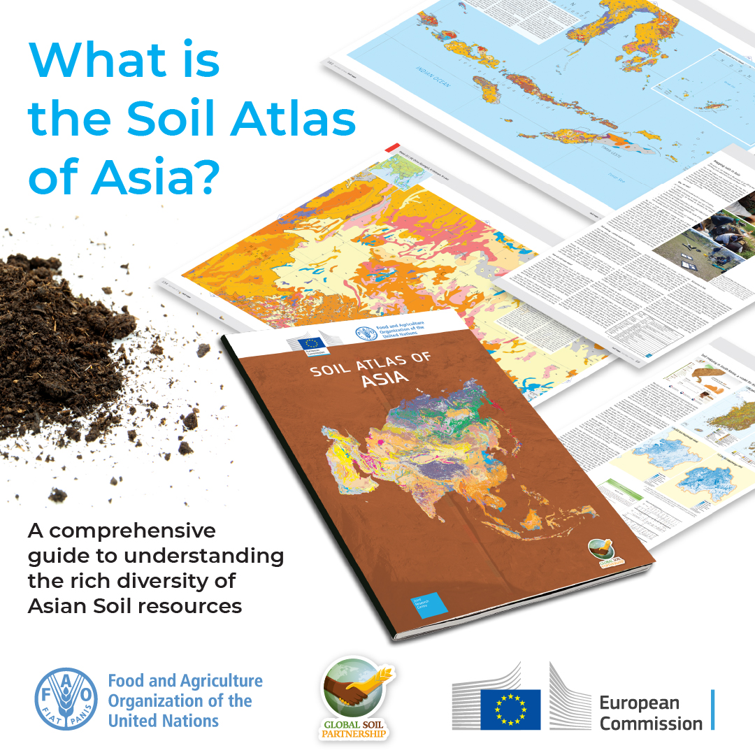 Embark on a comprehensive journey through the diverse soils of Asia and discover the fascinating origins of your food. #SoilHealth #SoilAction #GlobalSoilPartnership @EU_ScienceHub @FAOAsiaPacific Explore the atlas👉🏿 openknowledge.fao.org/handle/20.500.…