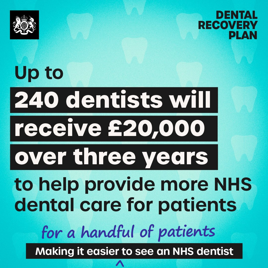 Corrected that for you @DHSCgovuk... Millions are struggling to access care. But Government won’t fix the failed contract fuelling the crisis in NHS dentistry. Tweaks at the margins won’t cut it. We need real reform. 👉 38d.gs/SaveNHSDentist…