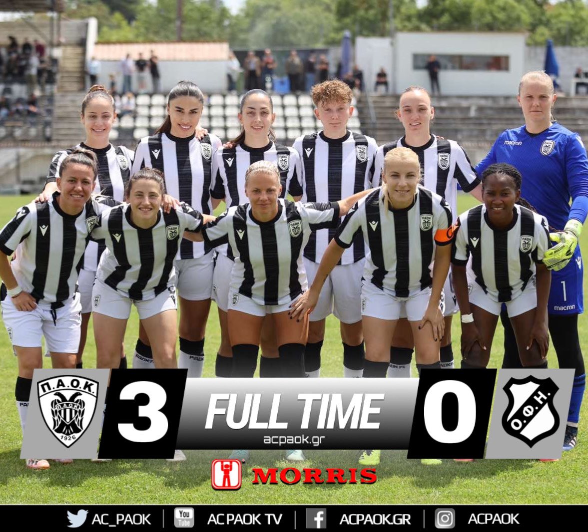 #FullTime | 🆚 OFI Crete 

#ACPAOK #PAOK #WomenSoccer #WomenFootball #WFLGR #HereIsNorth