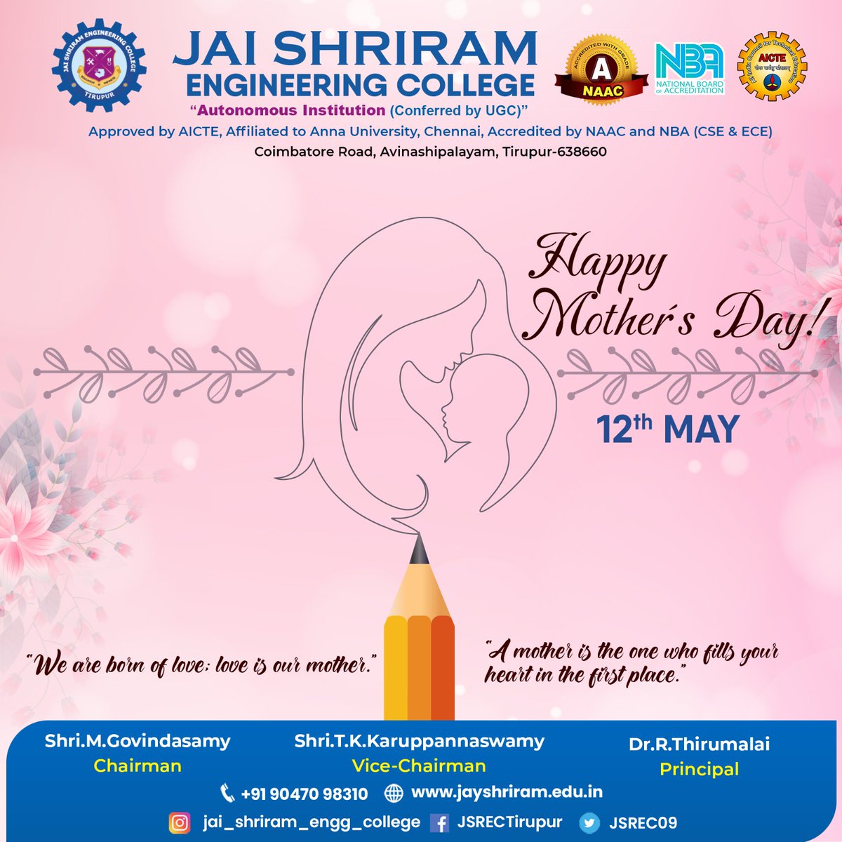 JSREC09's tweet image. Happy Mother&apos;s Day to the woman who embodies strength, compassion, and unconditional love. Your presence in my life is a blessing beyond measure

#happymothersday #mothersday #mothersdaygift #love #mom #family #mother #motherhood #engineering #student #placement #job #ece #cse