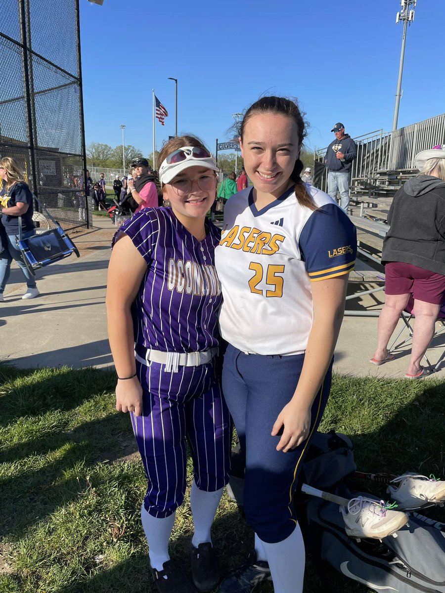 Today rivals but soon they will be a pitcher/catcher duo. <a href="/WinkelmanJordan/">Jordan Winkelman</a> <a href="/ADinnauer2024/">Alyssa Dinnauer 2024</a> <a href="/tcatacademy/">Thundercat Sports Academy</a>