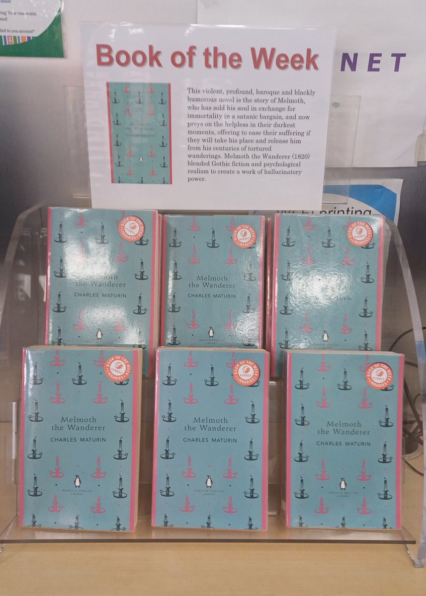 Check out our new Book of the Week, Melmoth the Wanderer. Pop in and grab a copy from the display on the opposite the front desk, available while stocks last. #bookoftheweek #guildfordlibrary #SurreyLibraries #SurreyDay #surreydayuk #melmoththewanderer #charlesmaturin