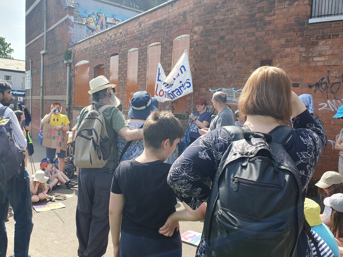 Walking from library to library to library to #SaveOurLibraries @BrumLibraries  Such a great turnout and so much support from passersby. Beautiful readings by poets and authors along the way, all inspired by their library to write.