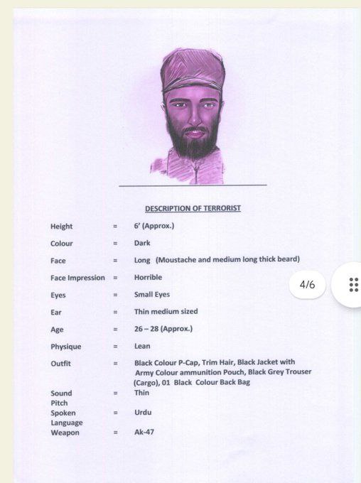 J&K Police has released the sketches of suspects marking the first steps in the ongoing investigation of #Basantgarh encounter.

The arrest of Javed S/O Mohd Hussain for allegedly providing support to the terrorists is what prompted the investigation.