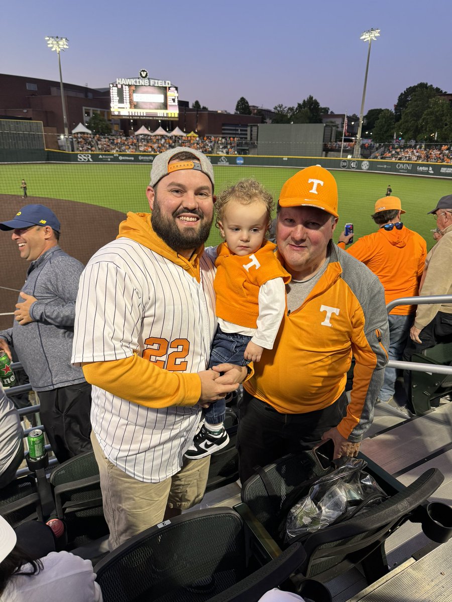 3 generations of loving the Vols!  What a great time we had last night!  #GoVols