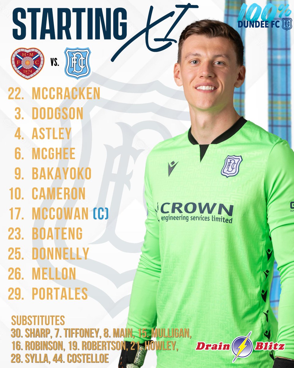 Dundee FC team to face Hearts at Tynecastle this afternoon!☀️

#thedee