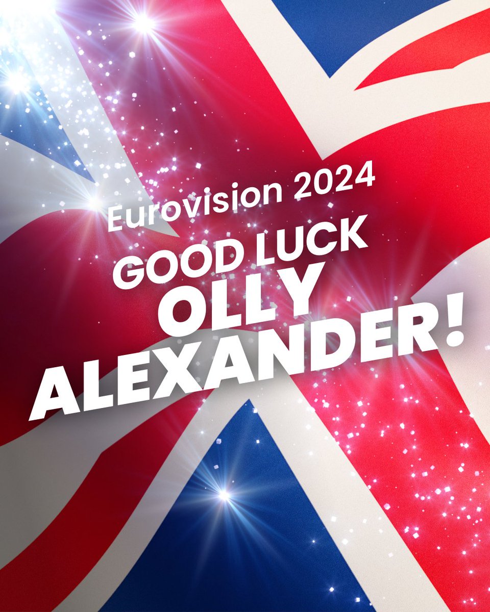 Good luck to @alexander_olly at #Eurovision2024 tonight 🇬🇧