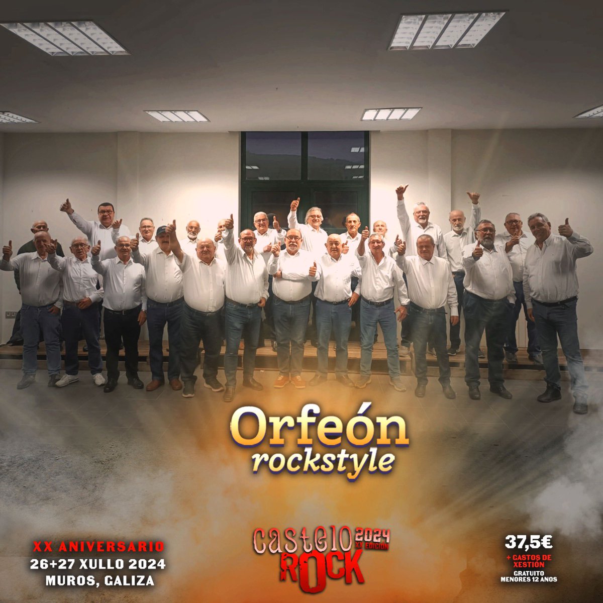 Orfeón RockStyle 📷
Volven con ganas Os do Orfeón de Muros! Co recordo inesquecible do ano pasado, onde viron como todxs xs casteliñxs quedaron abraiadxs cos seus himnos do 🤘🏾rock. 

#CasteloRock2024 #XXAniversario