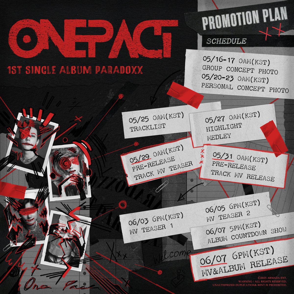 ONE PACT(원팩트)
1ST SINGLE ALBUM [PARADOXX]

2024.06.07 6PM (KST) RELEASE!

#ONEPACT #원팩트
#PARADOXX #20240607_6PM