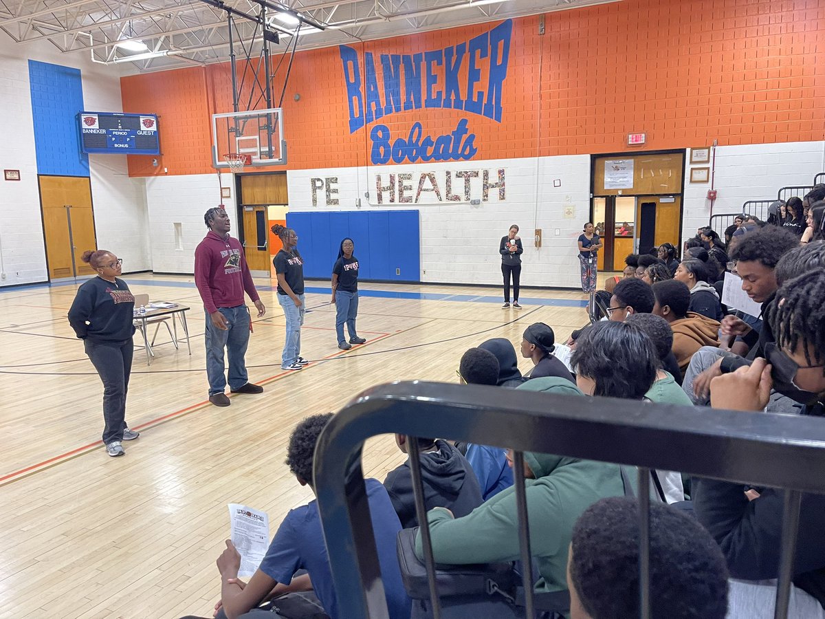 pbhs_sports's tweet photo. Middle School visits are underway! An amazing group of PB student athletes joined in to share what life is like as a high school athlete with our future Panthers!  Thank you Banneker &amp; Briggs Chaney Middle Schools for your hospitality! 🐾🐾🐾@BriggsChaneyMS @BBMS_MrAdelekan https://t.co/r5SJnn9ulc