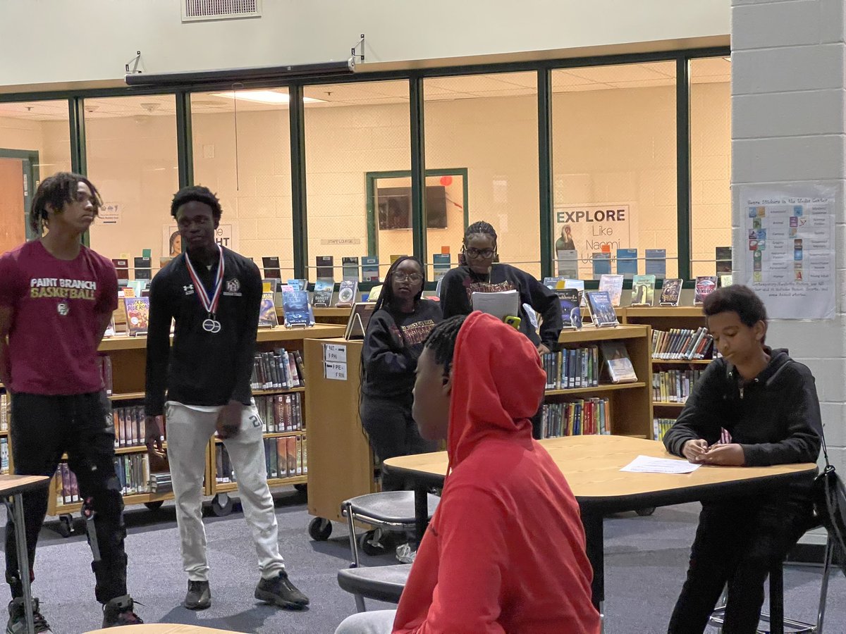 pbhs_sports's tweet photo. Middle School visits are underway! An amazing group of PB student athletes joined in to share what life is like as a high school athlete with our future Panthers!  Thank you Banneker &amp; Briggs Chaney Middle Schools for your hospitality! 🐾🐾🐾@BriggsChaneyMS @BBMS_MrAdelekan https://t.co/r5SJnn9ulc